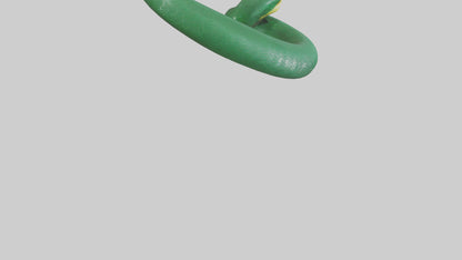 3D model Green Anaconda coiled model VR / AR / low-poly