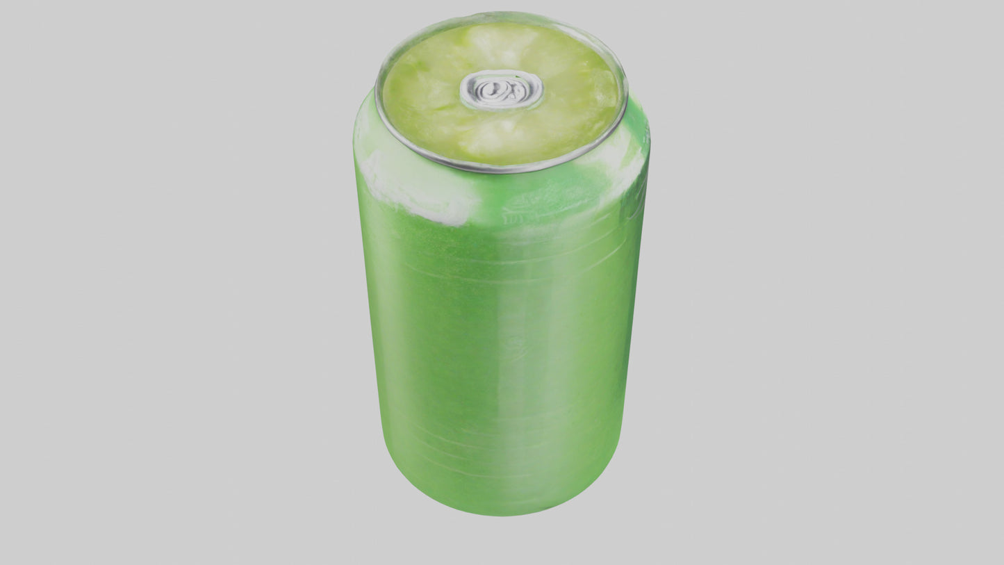 Green apple soda model VR / AR / low-poly