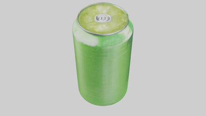 Green apple soda model VR / AR / low-poly
