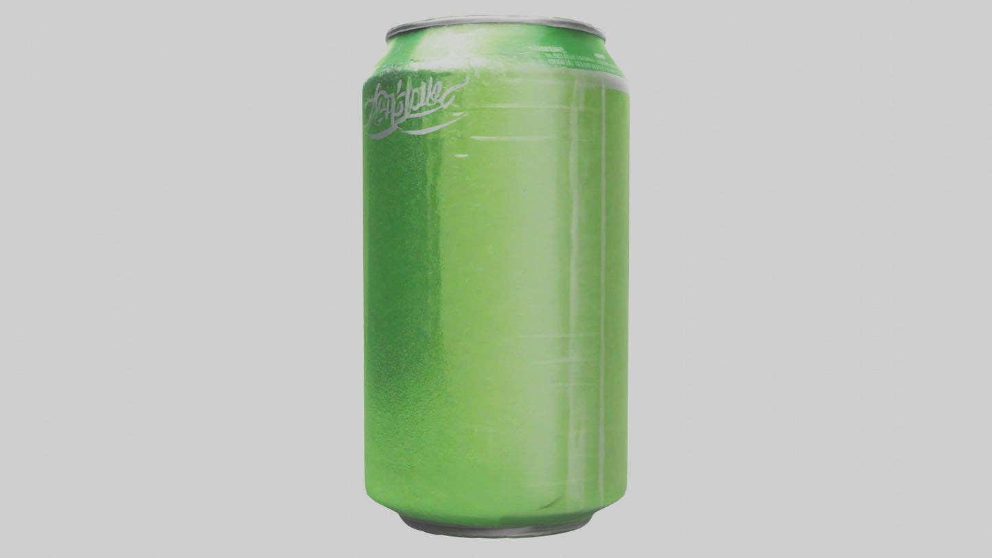 Green apple soda model VR / AR / low-poly