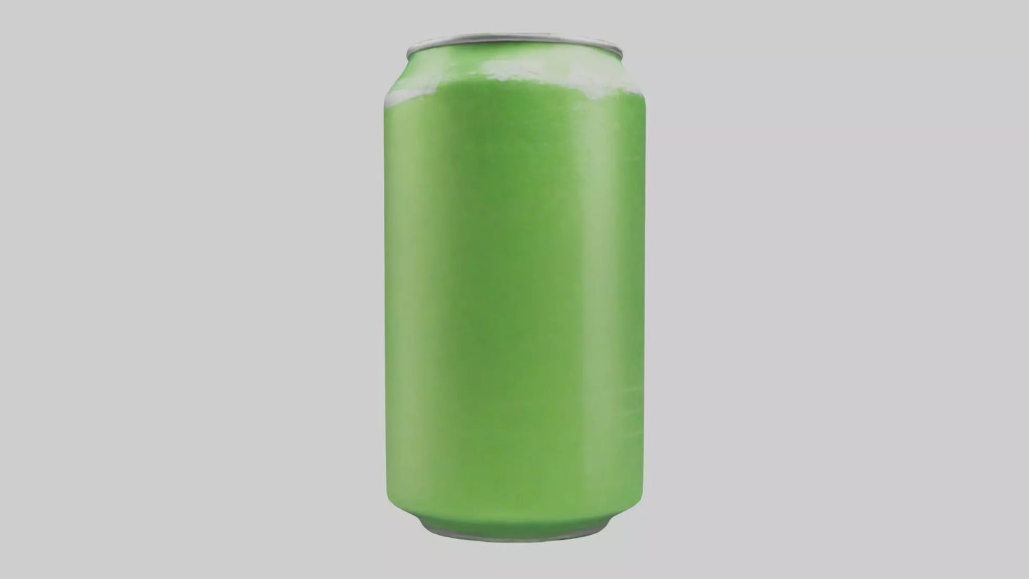 Green apple soda model VR / AR / low-poly