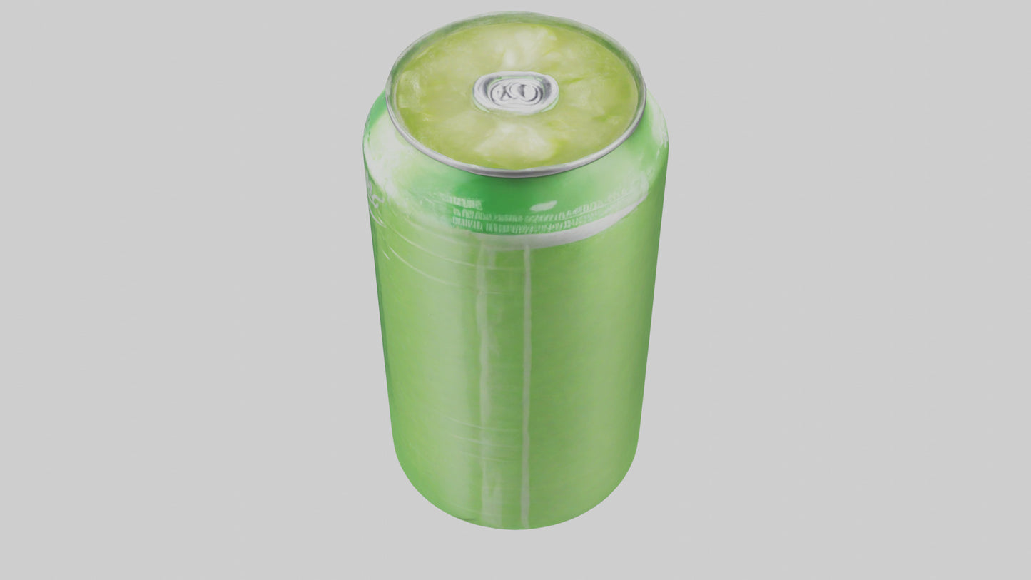Green apple soda model VR / AR / low-poly