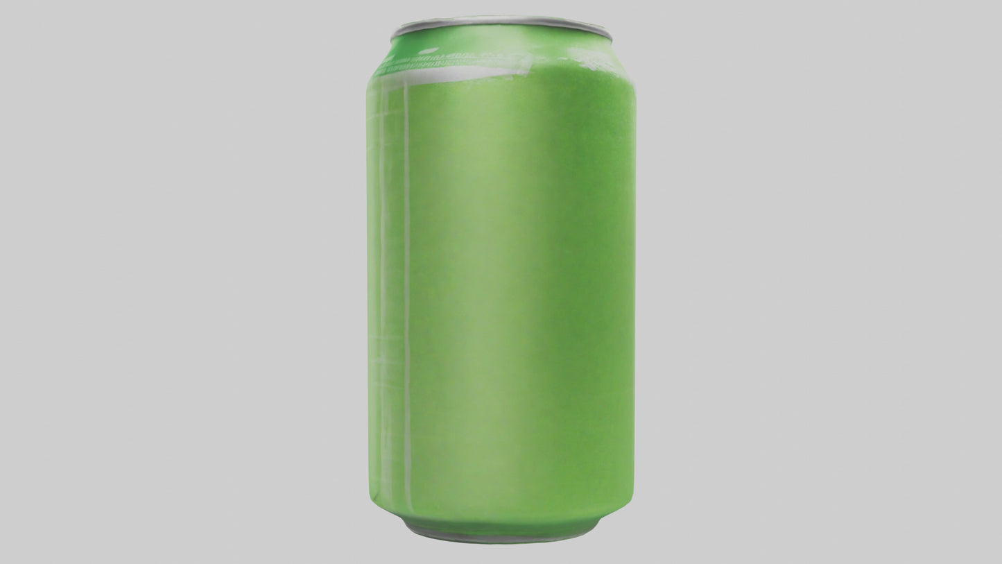 Green apple soda model VR / AR / low-poly