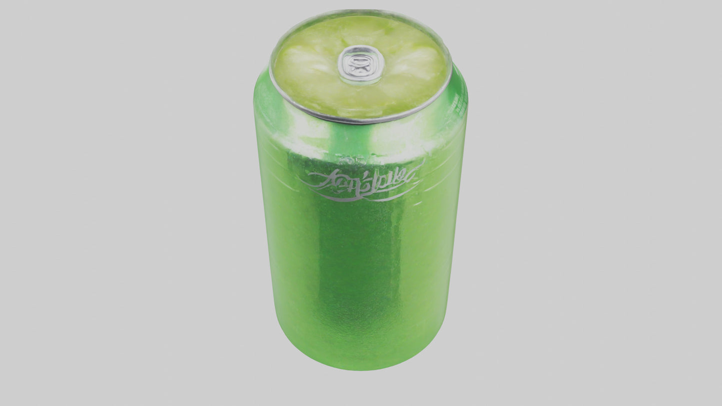 Green apple soda model VR / AR / low-poly