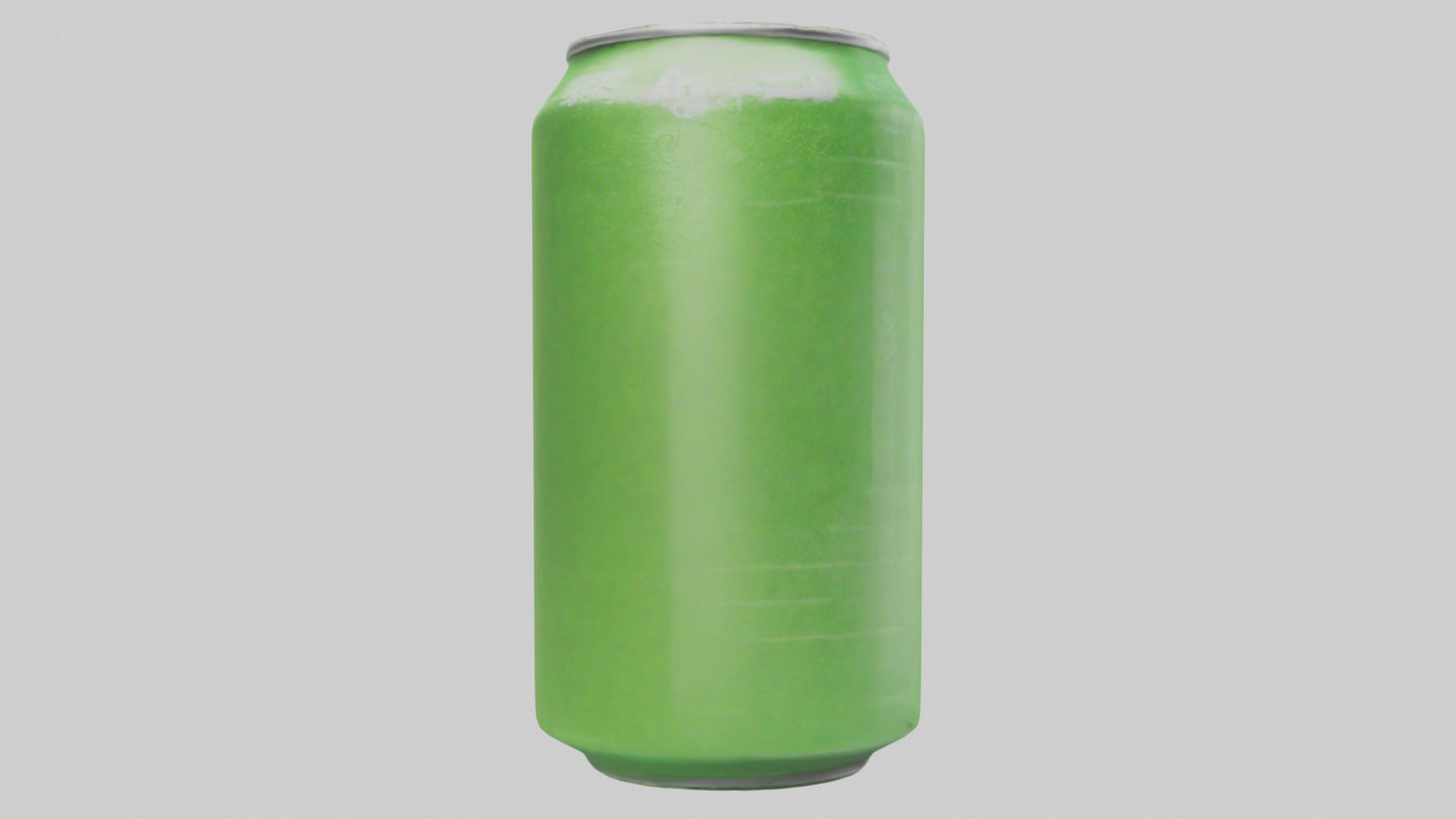 Green apple soda model VR / AR / low-poly