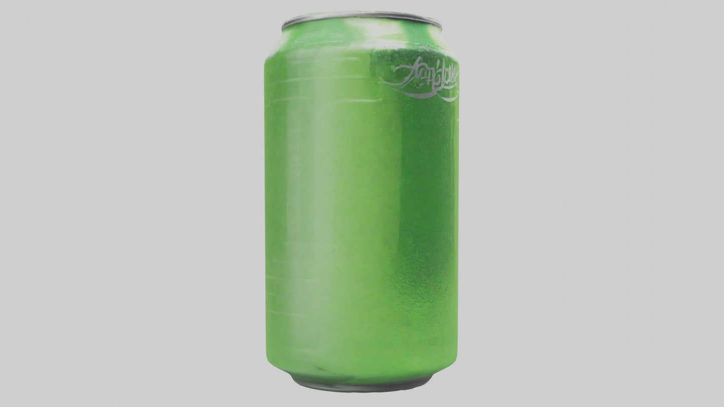 Green apple soda model VR / AR / low-poly