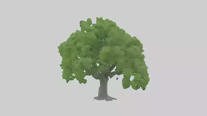 3D model Green Ash tree model VR / AR / low-poly