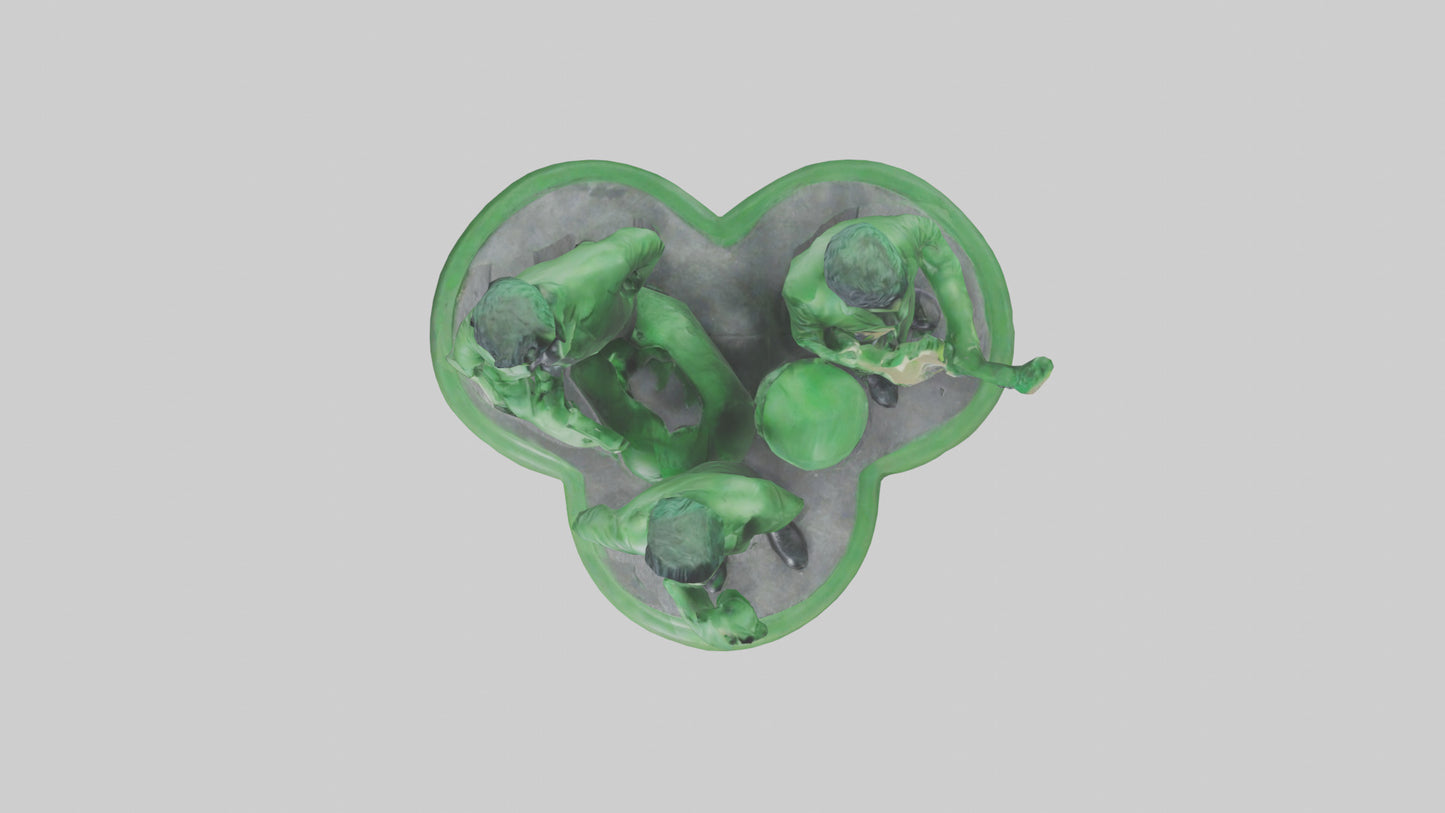 3D model Green Day statue model VR / AR / low-poly