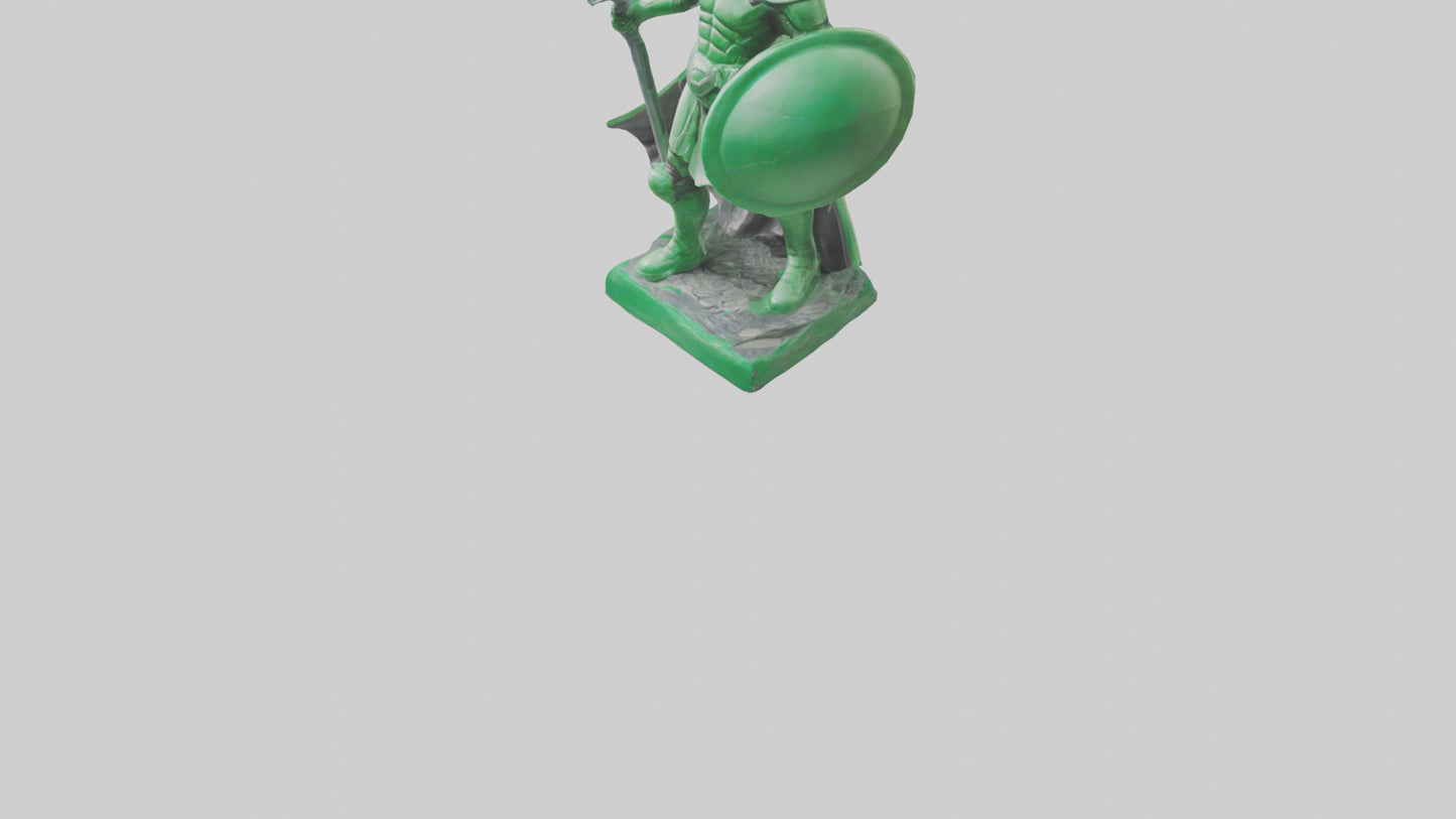 Green Defender Statue model VR / AR / low-poly