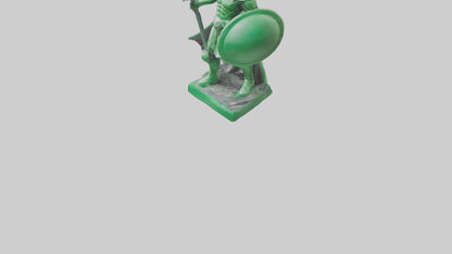 Green Defender Statue model VR / AR / low-poly