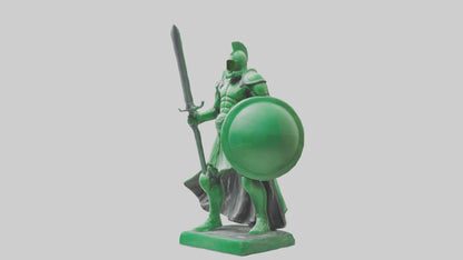 Green Defender Statue model VR / AR / low-poly