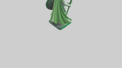 Green Defender Statue model VR / AR / low-poly