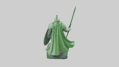 Green Defender Statue model VR / AR / low-poly