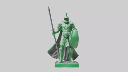 Green Defender Statue model VR / AR / low-poly