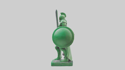 Green Defender Statue model VR / AR / low-poly