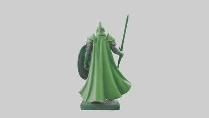 Green Defender Statue model VR / AR / low-poly