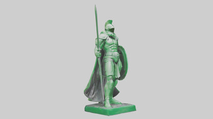 Green Defender Statue model VR / AR / low-poly