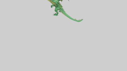 3D model Green Dragon model VR / AR / low-poly