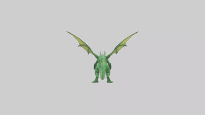 3D model Green Dragon model VR / AR / low-poly