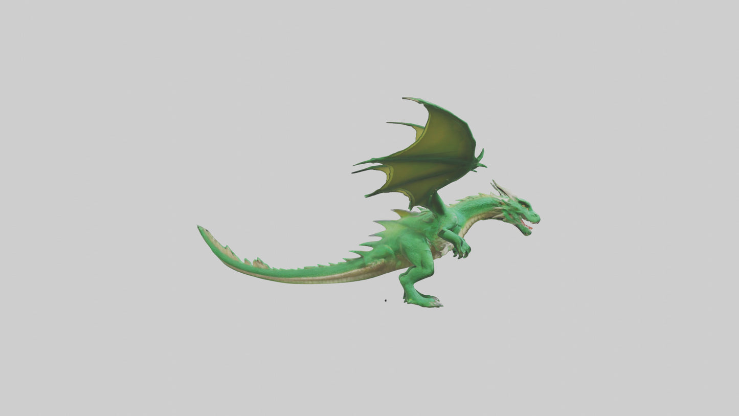 3D model Green Dragon model VR / AR / low-poly