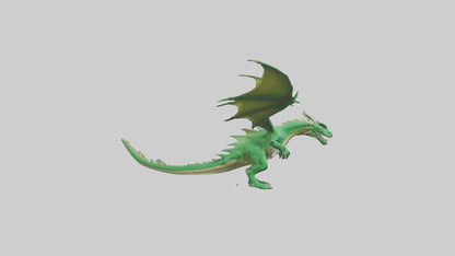 3D model Green Dragon model VR / AR / low-poly