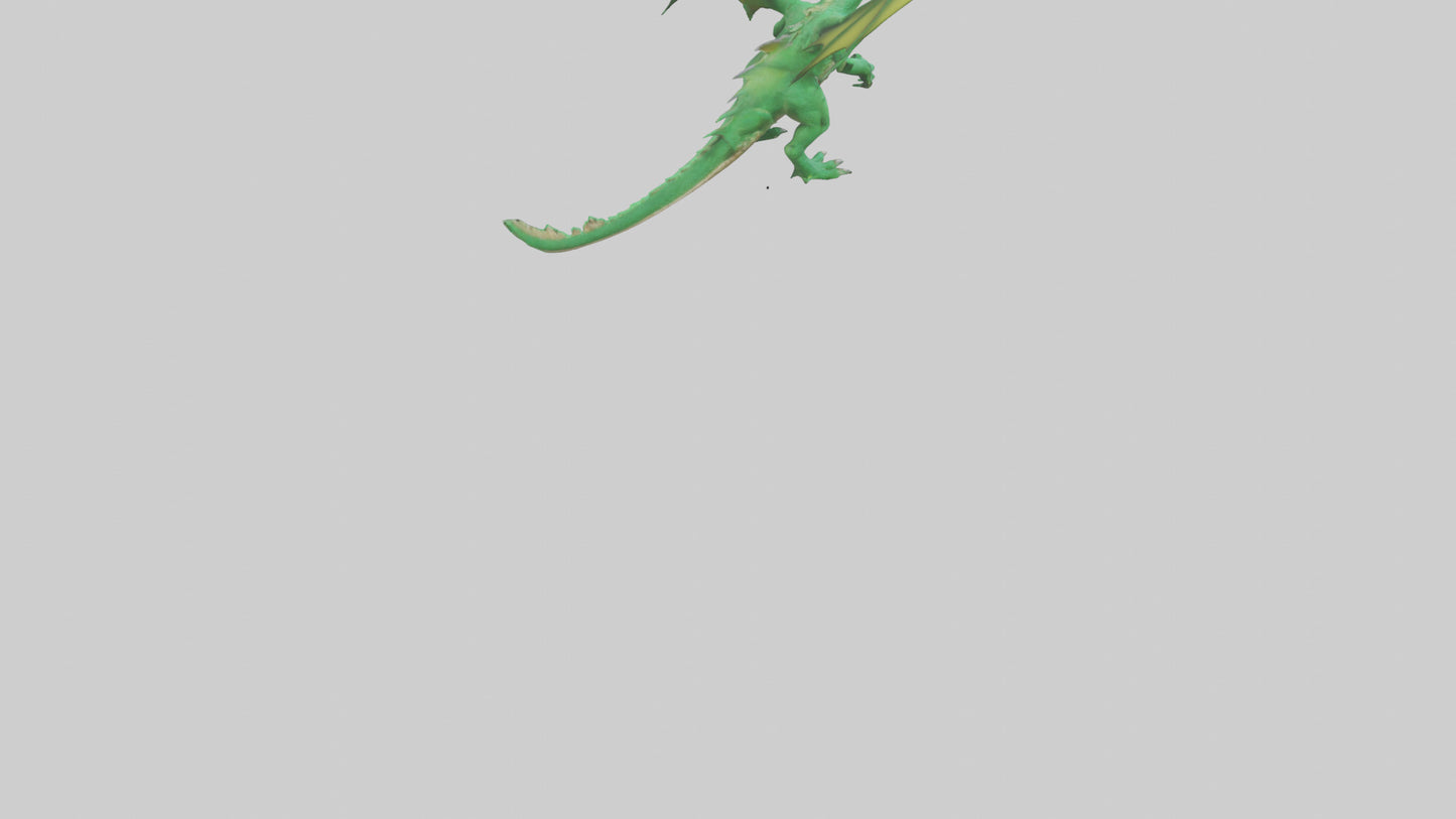 3D model Green Dragon model VR / AR / low-poly