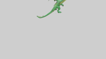 3D model Green Dragon model VR / AR / low-poly
