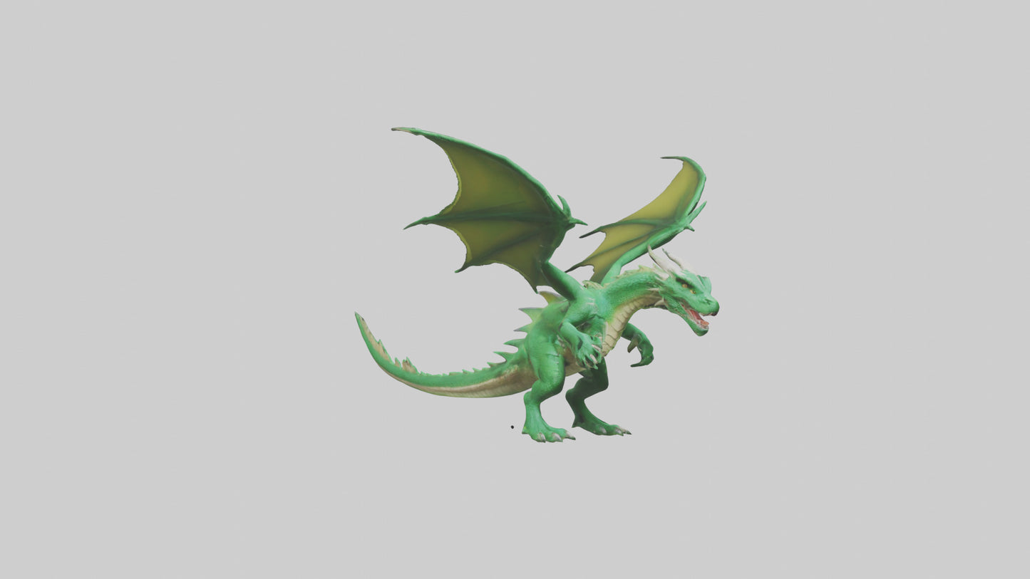 3D model Green Dragon model VR / AR / low-poly