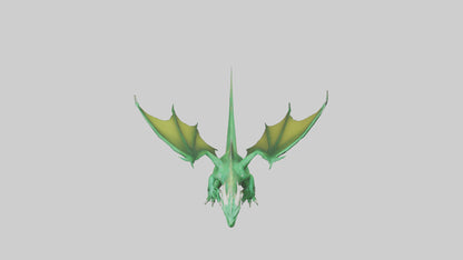 3D model Green Dragon model VR / AR / low-poly