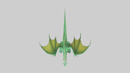 3D model Green Dragon model VR / AR / low-poly