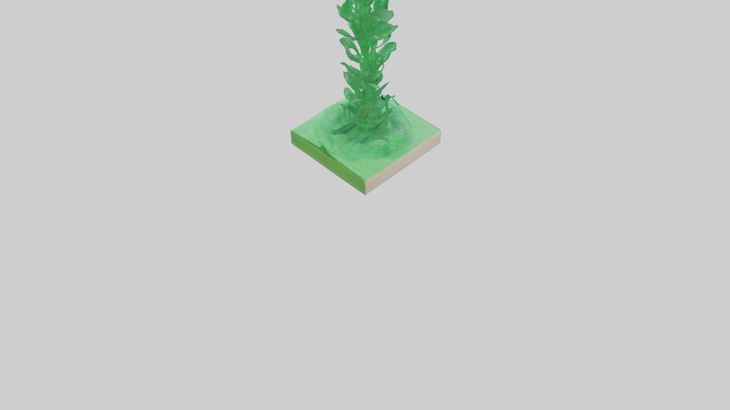 Green Economy Statue model VR / AR / low-poly