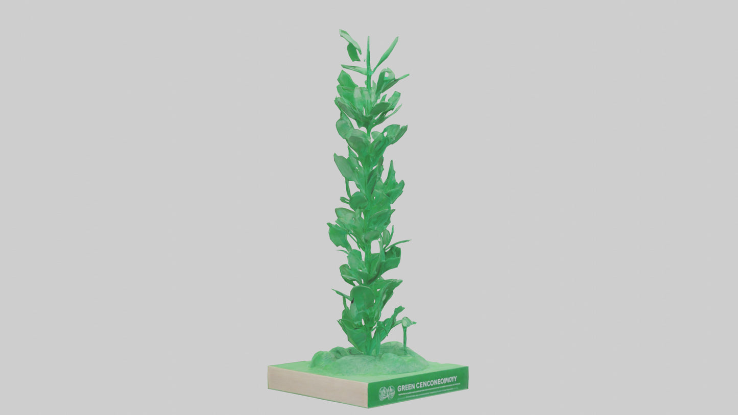 Green Economy Statue model VR / AR / low-poly