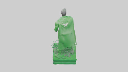 3D model Green Energy Hero Statue model VR / AR / low-poly