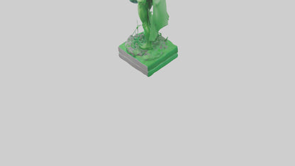 3D model Green Energy Hero Statue model VR / AR / low-poly