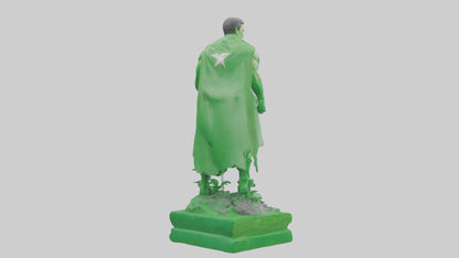 3D model Green Energy Hero Statue model VR / AR / low-poly