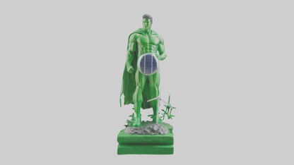 3D model Green Energy Hero Statue model VR / AR / low-poly