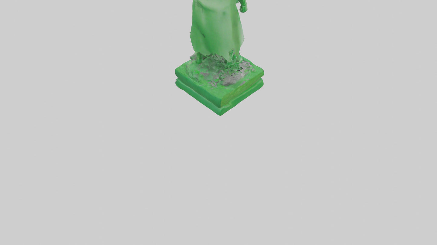 3D model Green Energy Hero Statue model VR / AR / low-poly