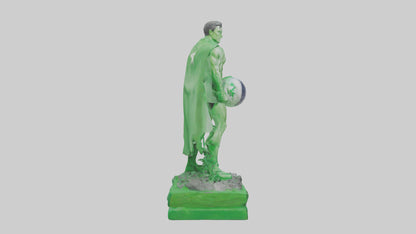 3D model Green Energy Hero Statue model VR / AR / low-poly