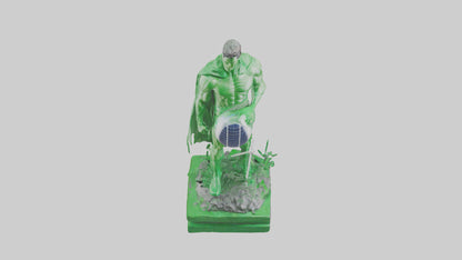 3D model Green Energy Hero Statue model VR / AR / low-poly