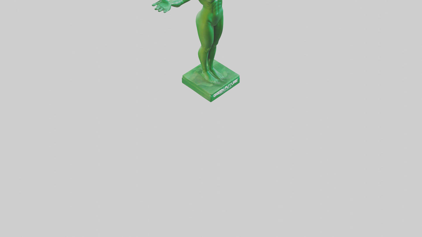 3D model Green Future Statue model VR / AR / low-poly