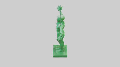 3D model Green Future Statue model VR / AR / low-poly