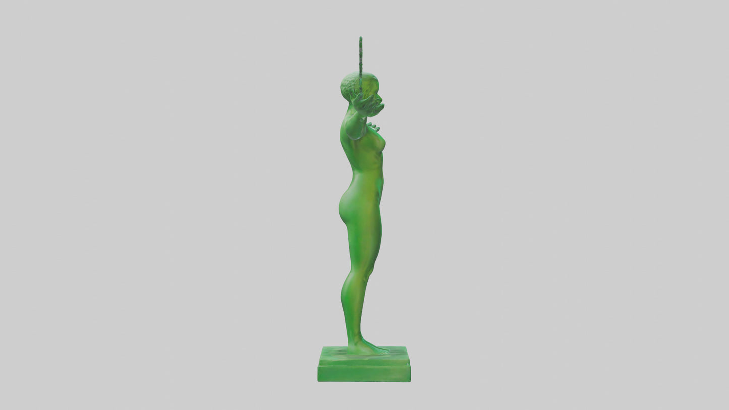3D model Green Future Statue model VR / AR / low-poly