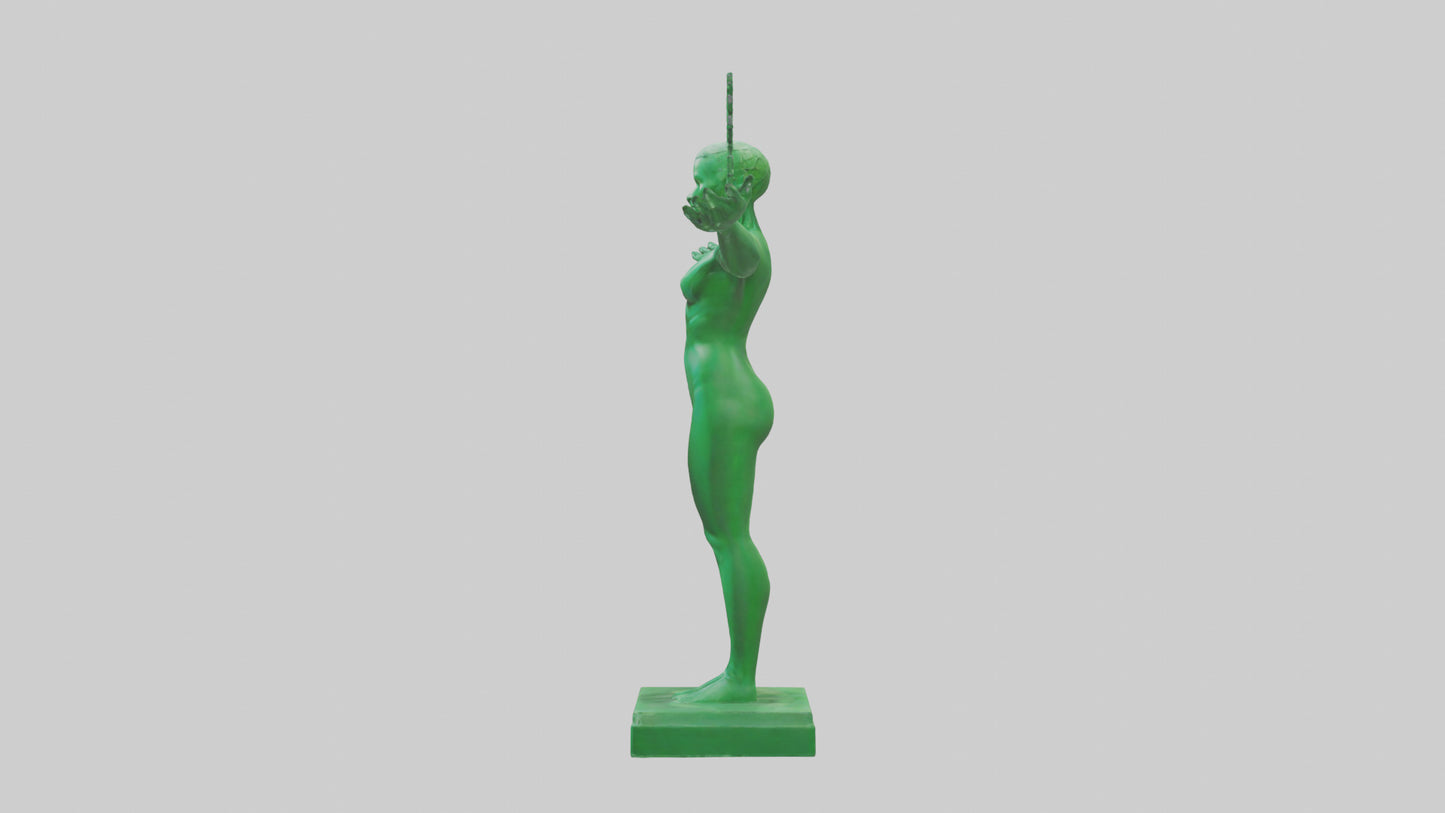 3D model Green Future Statue model VR / AR / low-poly