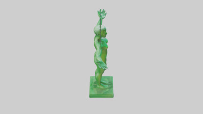 3D model Green Future Statue model VR / AR / low-poly