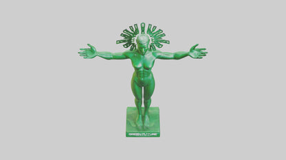 3D model Green Future Statue model VR / AR / low-poly