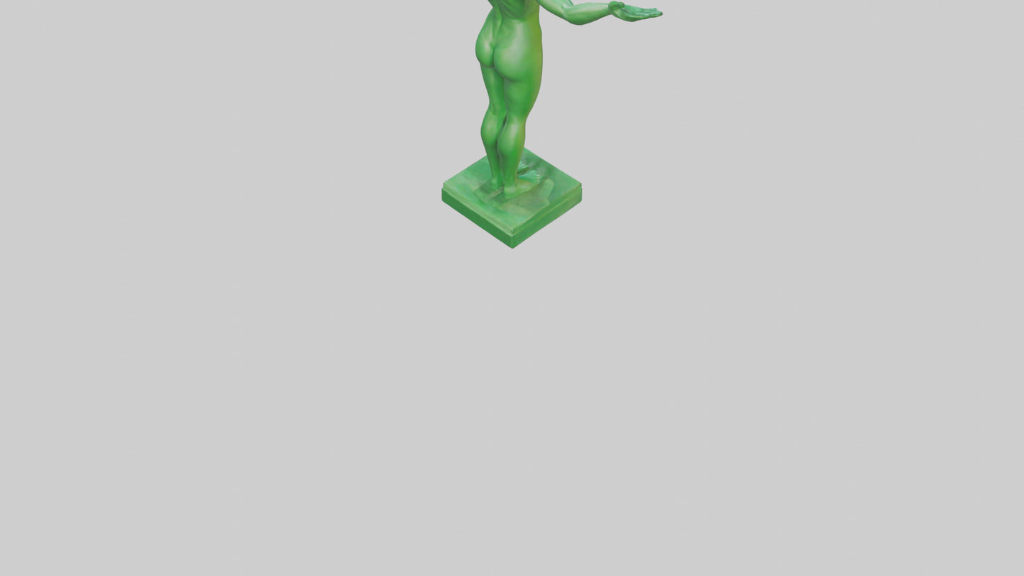 3D model Green Future Statue model VR / AR / low-poly