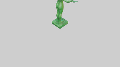 3D model Green Future Statue model VR / AR / low-poly