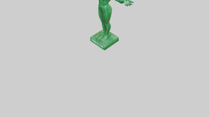 3D model Green Future Statue model VR / AR / low-poly