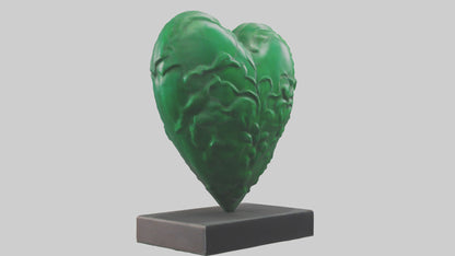 3D model Green Heart Statue model VR / AR / low-poly