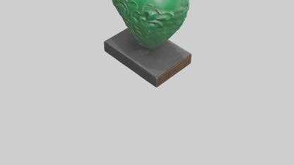 3D model Green Heart Statue model VR / AR / low-poly